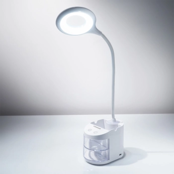 Lampa biurkowa z organizerem